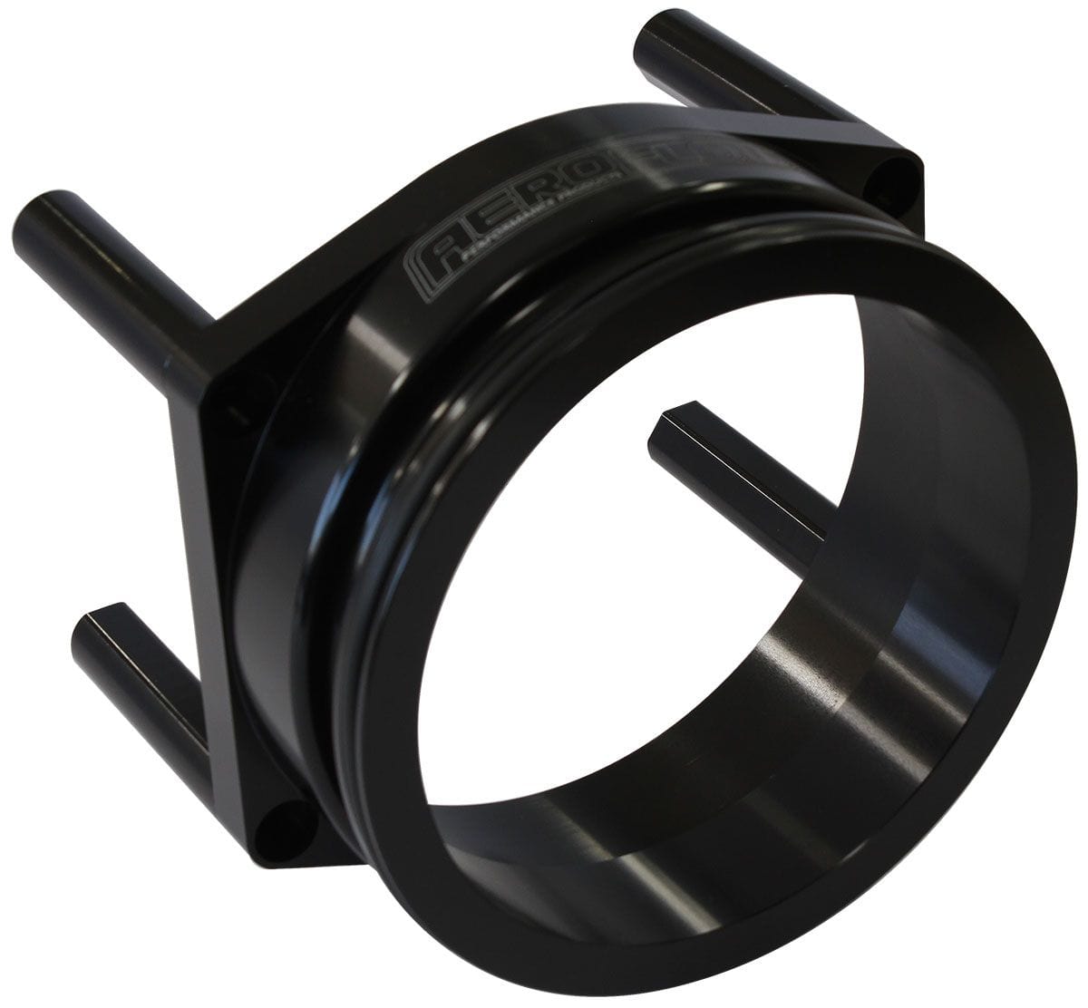Aeroflow Performance Suit AF64-2272 and AF64-2272BLK Throttle Body Aeroflow 95mm Throttle Body Intercooler Adapter - Black Finish AF64-2272BLK SR
