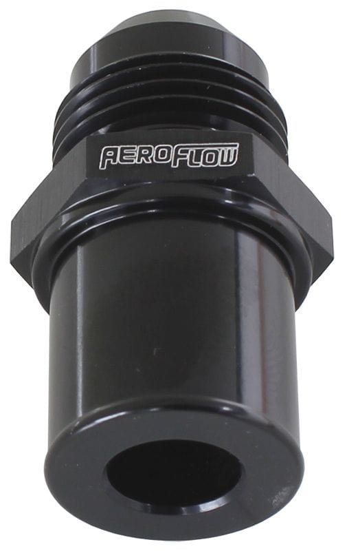 Aeroflow Performance Suit BA-FG Ford Falcon Aeroflow Press In Rear Valve Cover Breather Adapter -8AN Black (19mm O.D) AF708-08RBLK SR