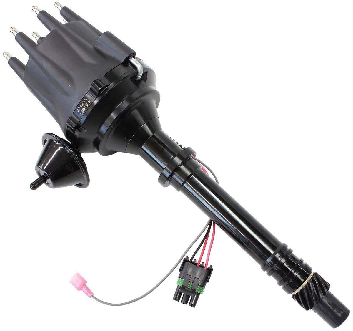 Aeroflow Performance Suit Chev Small Block and Big Block V8 Aeroflow XPRO Chevrolet Ready to Run Distributor, Black Anodised Body with Black Cap AF42 SR