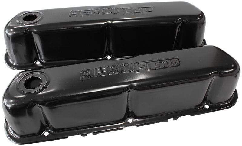 Aeroflow Performance Suit Ford 289-302-351 Windsor With Aeroflow Logo Aeroflow Black Steel Valve Covers AF1822-5002 SR