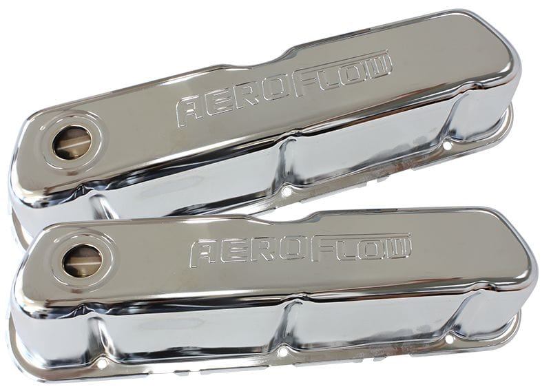 Aeroflow Performance Suit Ford 289-302-351 Windsor With Aeroflow Logo Aeroflow Chrome Steel Valve Covers AF1821-5002 SR