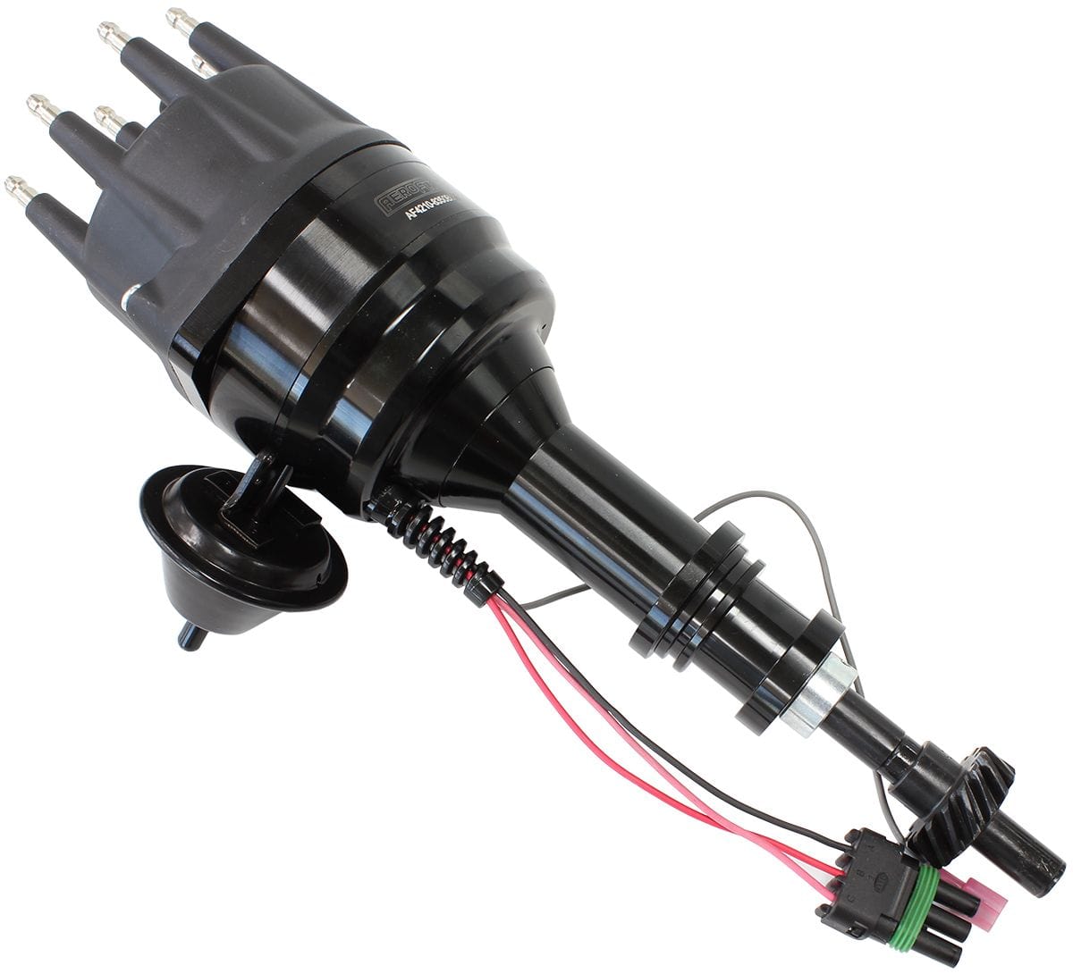 Aeroflow Performance Suit Ford 302 and 351 Cleveland, Ford Big Block 429 and 460 V8 Aeroflow XPRO Ford Cleveland Ready to Run Distributor, Black Anodised Body with Black Cap SR