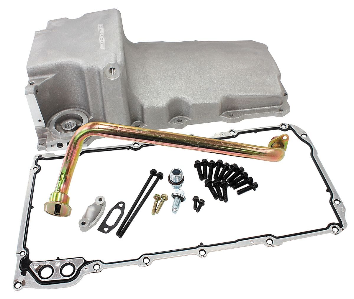 Aeroflow Performance Suit GM LS Series, 5.85 Litre Capacity Aeroflow GM LS Cast Aluminium Conversion Rear Sump Oil Pan AF82-2301 SR