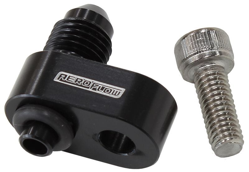 Aeroflow Performance Suit GM LS Series Engines Aeroflow -4AN Water Cross-Over Adapter - Black AF64-2186BLK SR