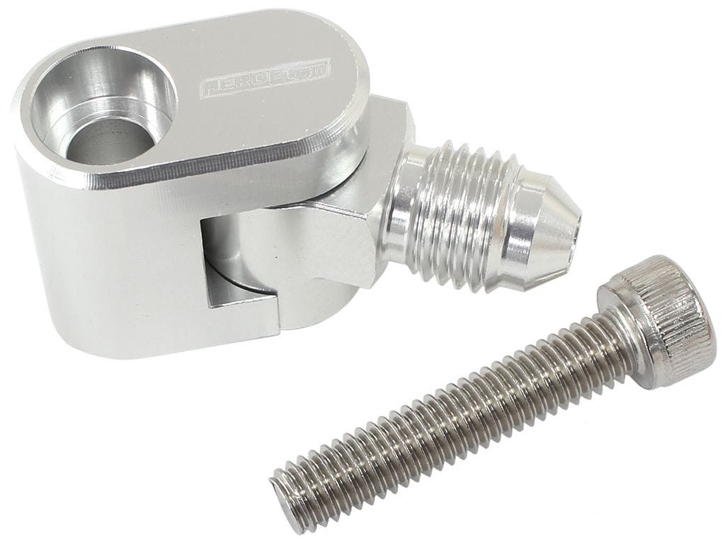 Aeroflow Performance Suit GM LS Series Engines with -4AN Swivel Male End Aeroflow Single Swivel Water Cross-Over Adapter - Silver AF64-2187 SR