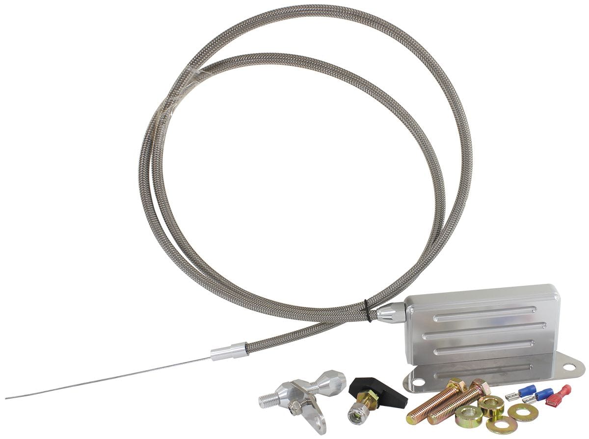Aeroflow Performance Suit GM TH400 Transmission Aeroflow Kickdown Cable With Stainless Steel Cover & Chrome Ends AF72-7004 SR