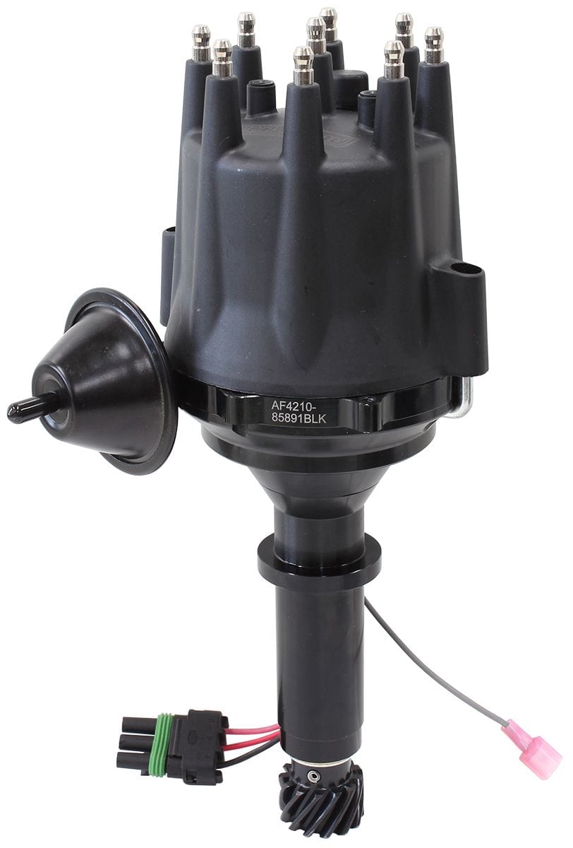 Aeroflow Performance Suit Holden 253, 304, 308, 355 V8 Aeroflow XPRO Holden Ready to Run Distributor, Black Anodised Body with Black Cap AF4210- SR