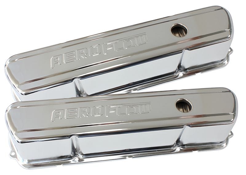 Aeroflow Performance Suit Holden 253-308 With Aeroflow Logo Aeroflow Chrome Steel Valve Covers AF1821-5004 SR