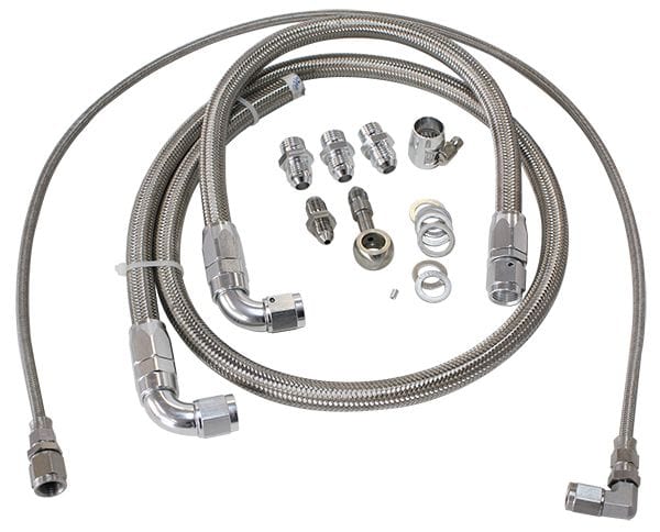 Aeroflow Performance Suit Nissan SR20 S13 Aeroflow Turbo Oil & Water Feed Line Kit AF30-1001 SR