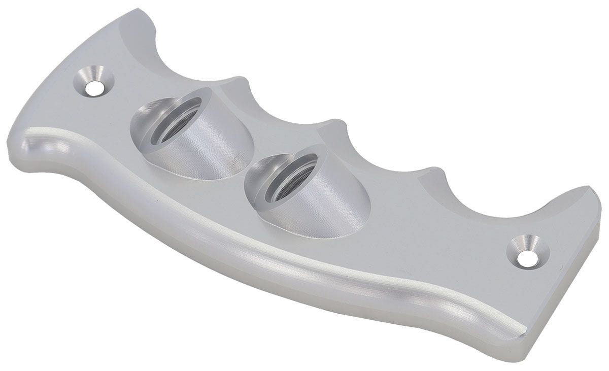 Aeroflow Performance Suit Pistol and Attack Bang Shift Shifters Aeroflow Pistol Grip Drivers Side Dual Button Plate, Silver AF72-9923 SR