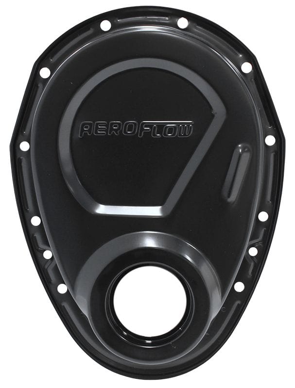 Aeroflow Performance Suit SB Chev Aeroflow Black Timing Cover AF1828-2000 SR