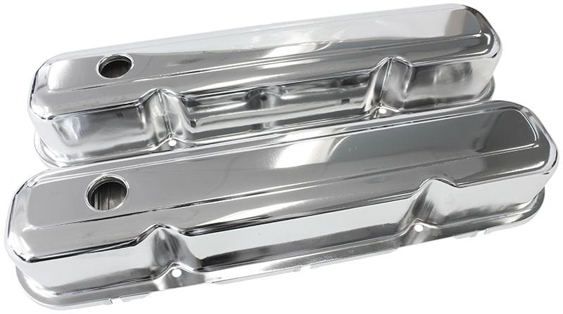 Aeroflow Performance Suit SB Chrysler 318-340-360 Without Aeroflow Logo Aeroflow Chrome Steel Valve Covers AF1821-5056 SR