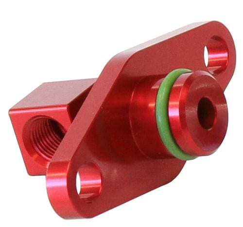 Aeroflow Performance Suit Subaru Sti EJ25 2008-on Aeroflow Fuel Rail Adapter (Red) AF64-2067R SR