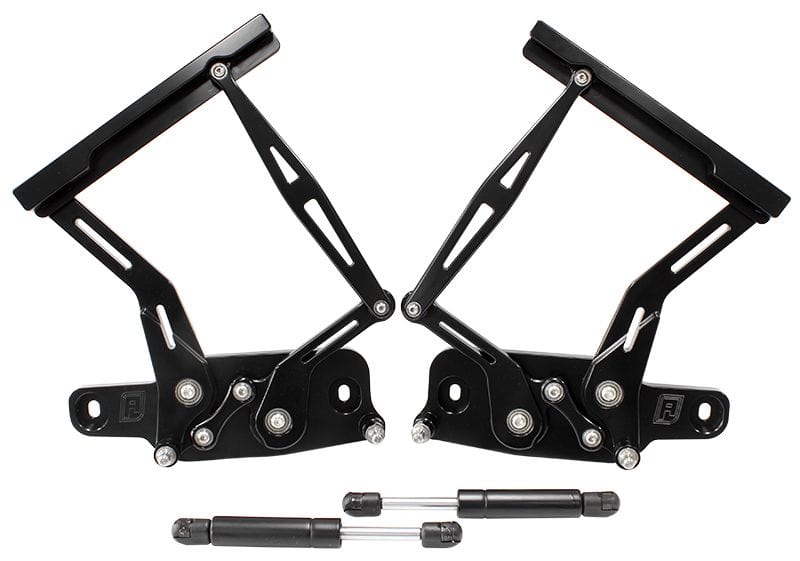 Aeroflow Performance Suits LC and LJ, Sold as a Pair Aeroflow Holden Torana Billet Bonnet Hinge Kit - Black Finish AF64-4128BLK SR