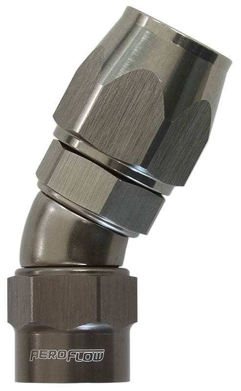 Aeroflow Performance Titanium Finish. Suits Kryptalon® Series Hose Aeroflow Kryptalon® Series Heavy Duty One Piece Swivel 30° Hose End -10AN AF7857-10 SR