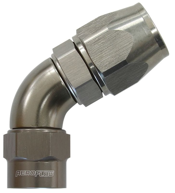 Aeroflow Performance Titanium Finish. Suits Kryptalon® Series Hose Aeroflow Kryptalon® Series Heavy Duty One Piece Swivel 60° Hose End -10AN AF7858-10 SR