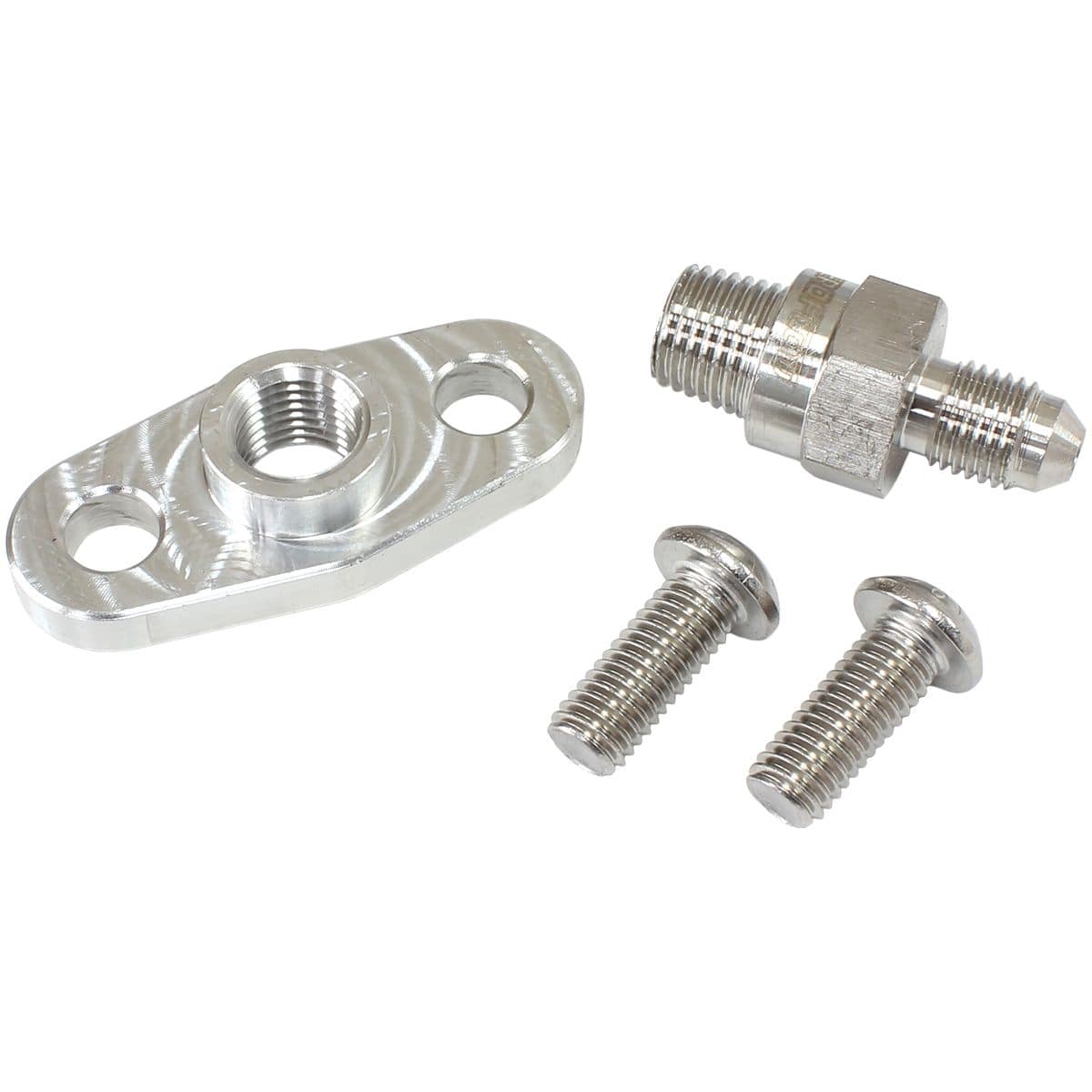 Aeroflow Performance Turbo Accessories AF8059-0011 8mm TURBO OIL FEED PLATE 1/4" NPT PORT BOOSTED TURBOS Aeroflow - AF 8059-0011 SR