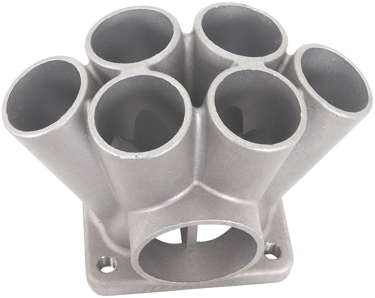 Aeroflow Performance Turbo Accessories AF8377-1000 6 into 1 Oval Turbo Merge Collector, T4 Twin Entry Flange 54mm I.D Wastegate 304 SR