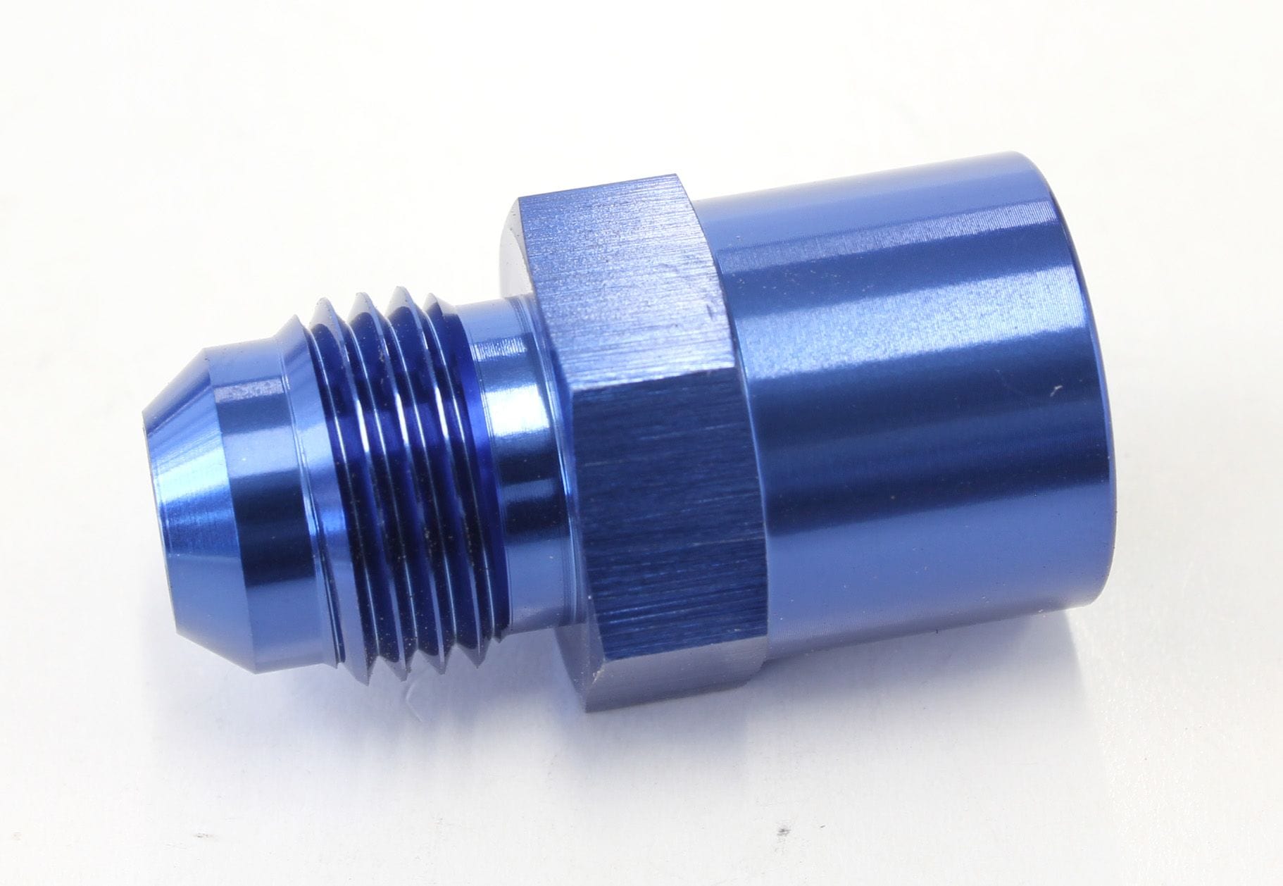 Aeroflow Performance Use with OEM Hard Lines, Blue finish Aeroflow Metric Female O-Ring Seal to AN Adapter M14 x 1.5 to -6AN AF711-06 SR
