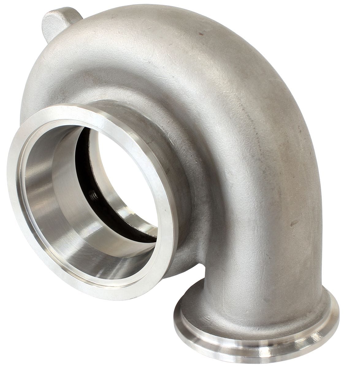 Aeroflow Performance V-Band Inlet and V-Band Outlet, 304 Stainless Steel Aeroflow Boosted .82 A/R Dual V-Band Turbo Exhaust Housing, Suits Boosted 6662 Turbocharg SR