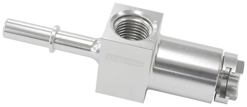 Aeroflow Performance With 1/8" NPT and -8 ORB Ports Aeroflow Push-On 3/8" Female to Male EFI Fuel Fitting - Silver AF905-02S SR