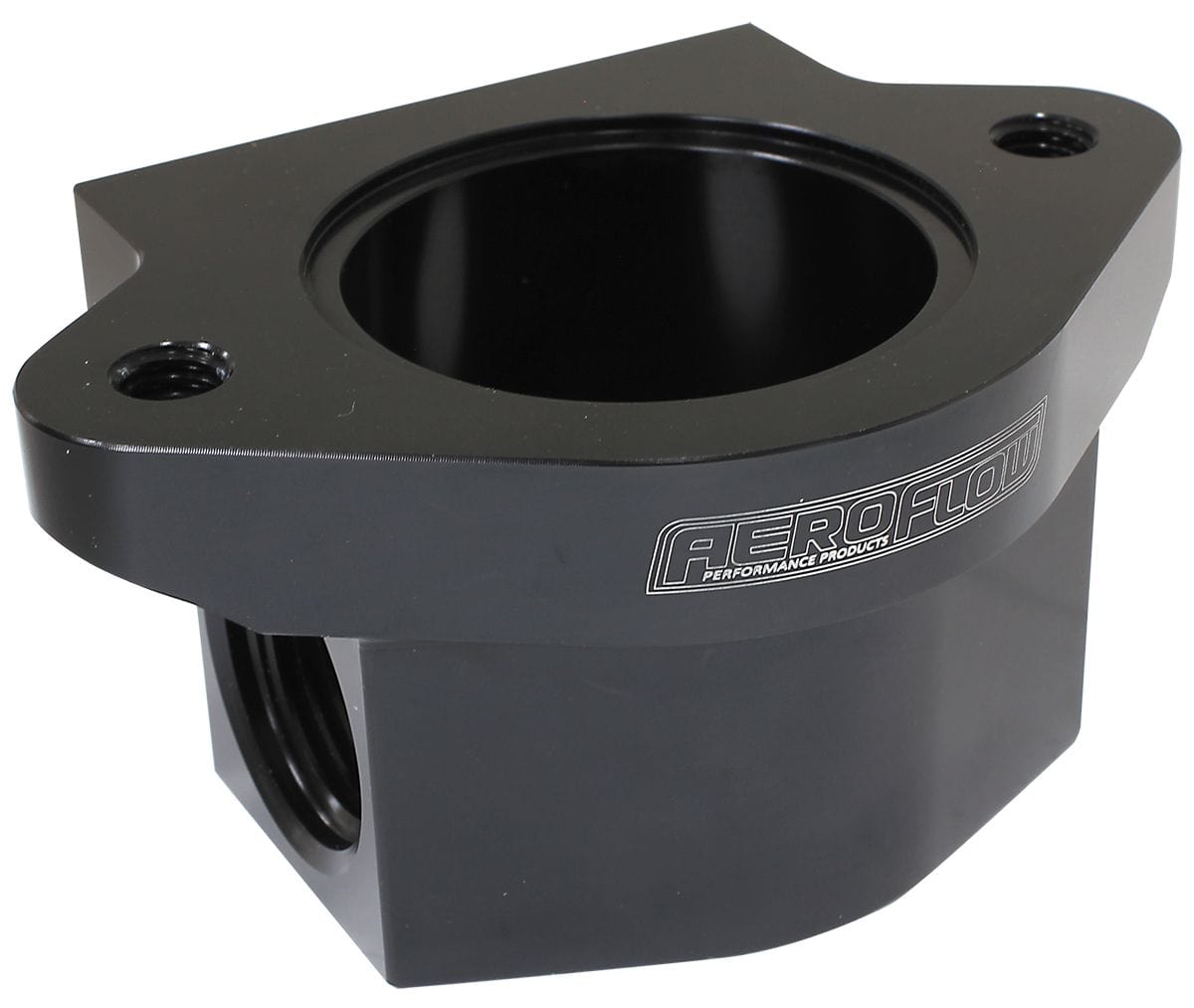 Aeroflow Performance With -12AN Ports, Use With Chev Thermostat Housing Aeroflow Billet Remote Thermostat Housing - Black AF64-3043BLK SR