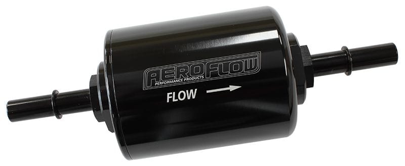 Aeroflow Performance With 40 Micron Element Suit Holden With 5/16" Barb (Z586 Equivalent) Aeroflow Billet OEM Style Fuel Filter - Black AF66-2057 SR