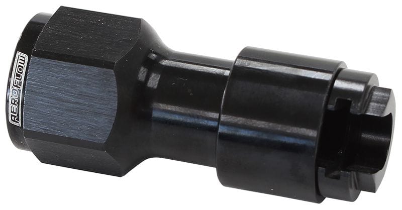 Aeroflow Performance With Female -8 ORB Aeroflow Push-On 3/8" Female EFI Fuel Fitting - Black AF908-08-02BLK SR