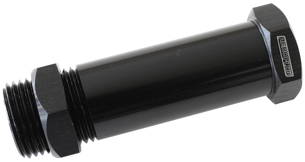 Aeroflow Performance With x2 -6 ORB Ports Aeroflow Universal Through Frame Bulkhead - Black AF877-06BLK SR