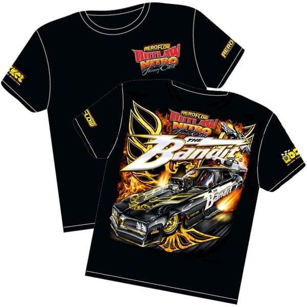 Aeroflow Performance Youth Small Aeroflow The Bandit' Pontiac Trans-Am Outlaw Nitro Funny Car T-Shirt RTBAN-YS SR