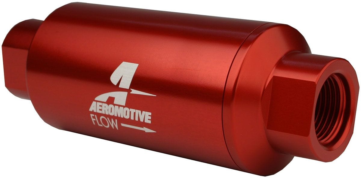 AEROMOTIVE -10 Ports. Red Anodised Finish Aeromotive 40 Micron High Flow Fuel Filter ARO12335 SR