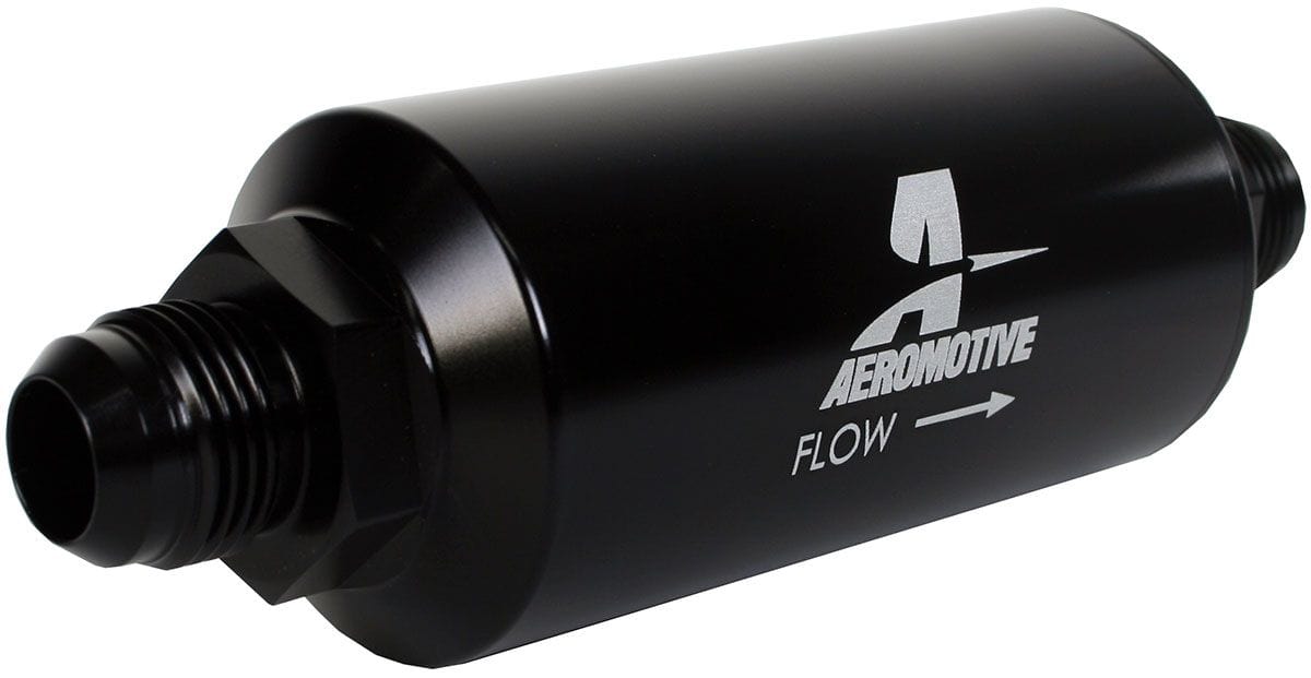 AEROMOTIVE Black 10 Micron Microglass Element With -10AN Male Ends Aeromotive In-Line Fuel Filter ARO12385 SR