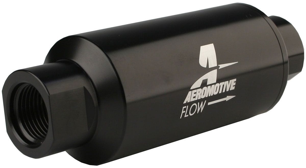 AEROMOTIVE Black 10 Micron Paper Element With -10 ORB Aeromotive In-Line Fuel Filter ARO12321 SR
