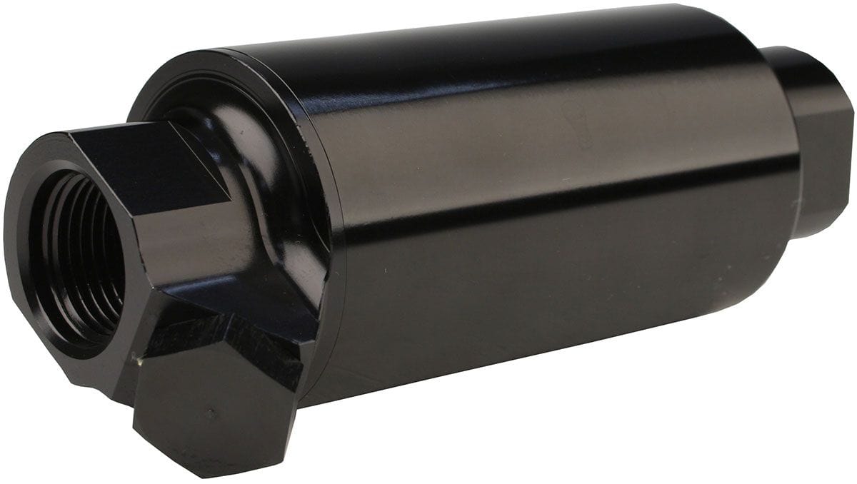 AEROMOTIVE Black 100 Micron S/S Element -10 ORB With -6 ORB Secondary Port Aeromotive In-Line Fuel Filter ARO12333 SR