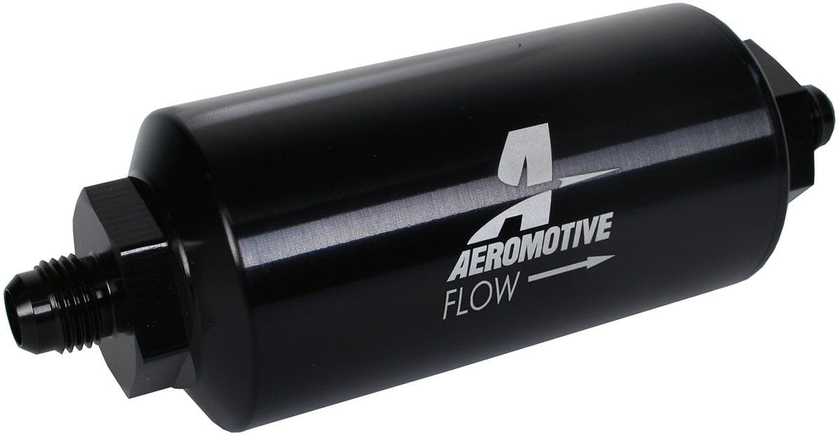 AEROMOTIVE Black 40 Micron S/S Element With -6AN Male Ends Aeromotive In-Line Fuel Filter ARO12348 SR