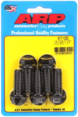 ARP 1/2" UNC x 1.250" UHL With 9/16" Socket Head ARP fasteners 5-Pack Bolt Kit, Hex Head Black Oxide AR617-1250 SR
