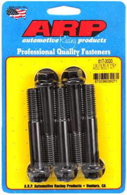 ARP 1/2" UNC x 3.000" UHL With 9/16" Socket Head ARP fasteners 5-Pack Bolt Kit, Hex Head Black Oxide AR617-3000 SR