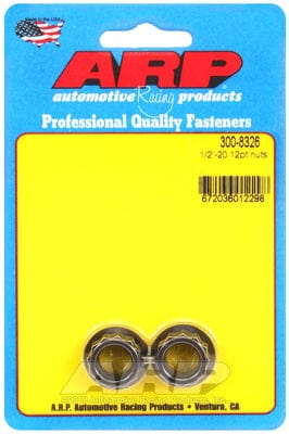 ARP 1/2" UNF Thread, 5/8" Socket (2-Pack) ARP fasteners 12-Point Nut, Chrome Moly Black Oxide AR300-8326 SR