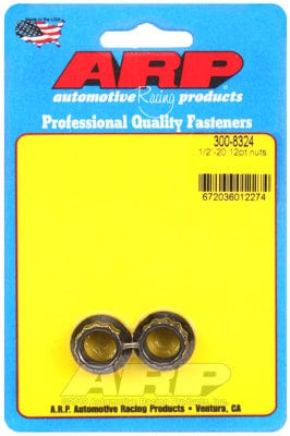 ARP 1/2" UNF Thread, 9/16" Socket (2-Pack) ARP fasteners 12-Point Nut, Chrome Moly Black Oxide AR300-8324 SR