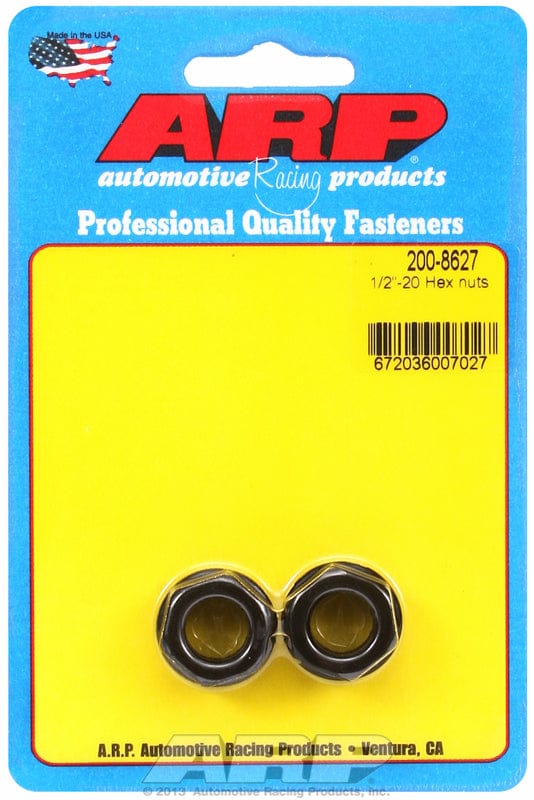 ARP 1/2" UNF Thread x 3/4" Socket (2-Pack) ARP fasteners Hex Nut With Flange, Chrome Moly AR200-8627 SR