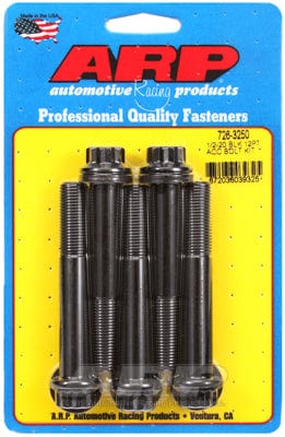 ARP 1/2" UNF x 3.250" UHL With 9/16" Socket Head ARP fasteners 5-Pack Bolt Kit, 12-Point Head Black Oxide AR726-3250 SR