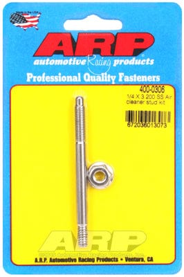 ARP 1/4-20 Thread X 3.200" OAL ARP fasteners S/S Air Cleaner Stud Kit AR400-0306 SR