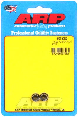 ARP 1/4" UNC Thread, 5/16" Socket (2-Pack) ARP fasteners 12-Point Nut, Chrome Moly Black Oxide AR301-8320 SR