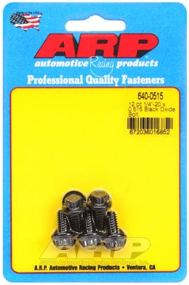 ARP 1/4" UNC x .515" UHL With 5/16" Socket Head ARP fasteners 5-Pack Bolt Kit, 12-Point Head Black Oxide AR640-0515 SR