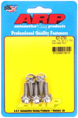 ARP 1/4" UNC x .750" UHL With 5/16" Socket Head ARP fasteners 5-Pack Bolt Kit, Hex Head S/S AR621-0750 SR