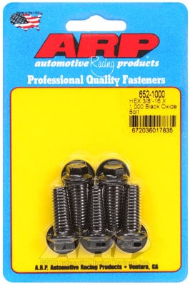 ARP 3/8" UNC x 1.000" UHL With 3/8" Socket Head ARP fasteners 5-Pack Bolt Kit, Hex Head Black Oxide AR652-1000 SR