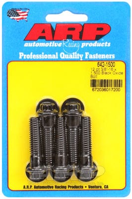 ARP 3/8" UNC x 1.500" UHL With 3/8" Socket Head ARP fasteners 5-Pack Bolt Kit, 12-Point Head Black Oxide AR642-1500 SR