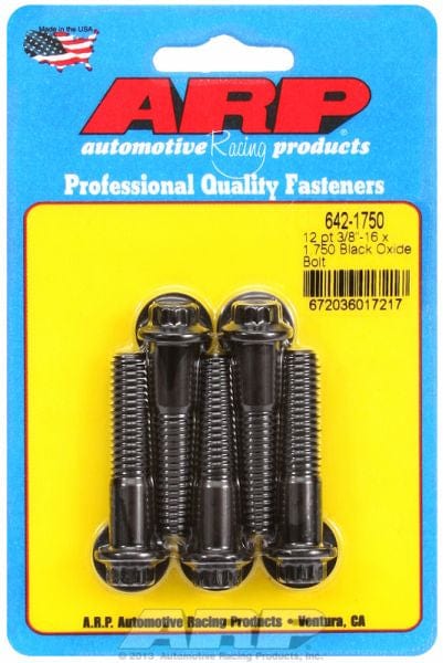 ARP 3/8" UNC x 1.750" UHL With 3/8" Socket Head ARP fasteners 5-Pack Bolt Kit, 12-Point Head Black Oxide AR642-1750 SR