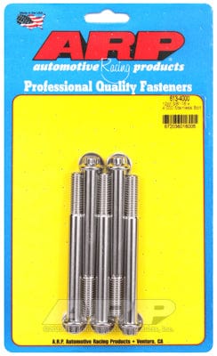 ARP 3/8" UNC x 4.000" UHL With 3/8" Socket Head ARP fasteners 5-Pack Bolt Kit, 12-Point Head S/S AR613-4000 SR