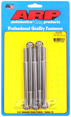 ARP 3/8" UNC x 4.750" UHL With 3/8" Socket Head ARP fasteners 5-Pack Bolt Kit, 12-Point Head S/S AR613-4750 SR